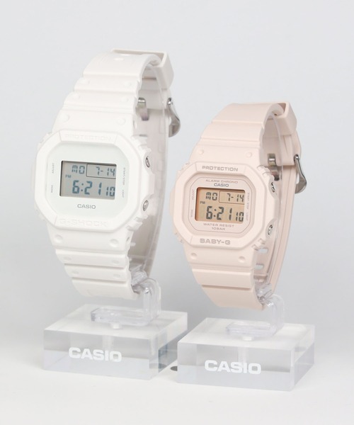 G-SHOCK(ジーショック)の「Pair Model / DW-5600WW-7JF × BGD-565U-4JF(デジタル腕時計・メンズ・ホワイト×ピンク・FREE)」の9枚目の写真