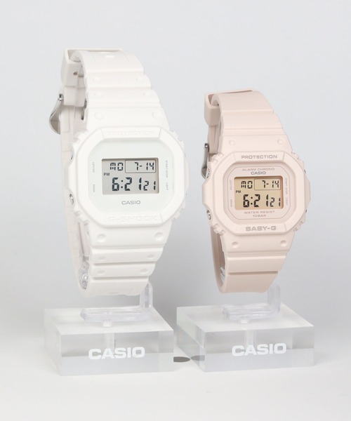 G-SHOCK(ジーショック)の「Pair Model / DW-5600WW-7JF × BGD-565U-4JF(デジタル腕時計・メンズ・ホワイト×ピンク・FREE)」の8枚目の写真
