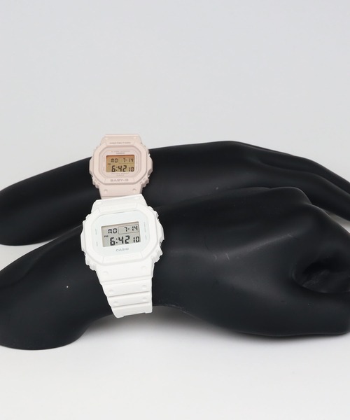 G-SHOCK(ジーショック)の「Pair Model / DW-5600WW-7JF × BGD-565U-4JF(デジタル腕時計・メンズ・ホワイト×ピンク・FREE)」の3枚目の写真