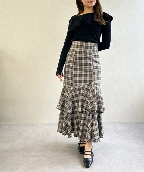 MISCH MASCH（ミッシュマッシュ）の「WEB限定 フリルカットソー（Tシャツ/カットソー・レディース・ブラック/ワイン/ピンク・ﾌﾘ-）」の7枚目の写真