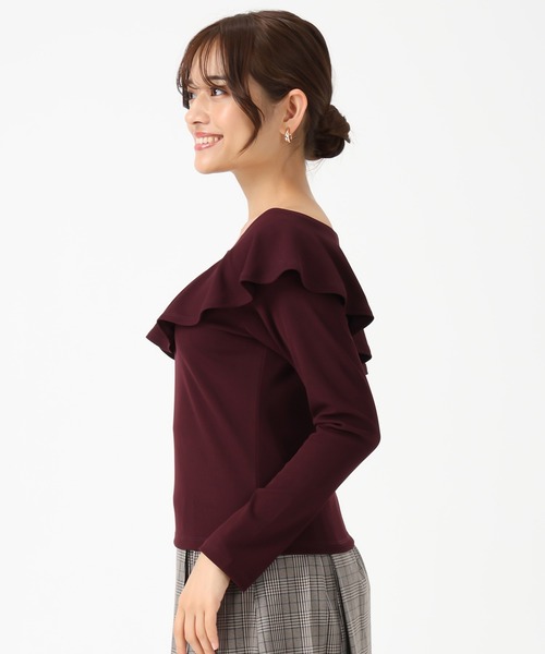 MISCH MASCH（ミッシュマッシュ）の「WEB限定 フリルカットソー（Tシャツ/カットソー・レディース・ブラック/ワイン/ピンク・ﾌﾘ-）」の20枚目の写真