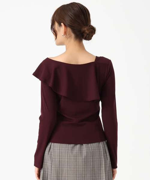MISCH MASCH（ミッシュマッシュ）の「WEB限定 フリルカットソー（Tシャツ/カットソー・レディース・ブラック/ワイン/ピンク・ﾌﾘ-）」の19枚目の写真