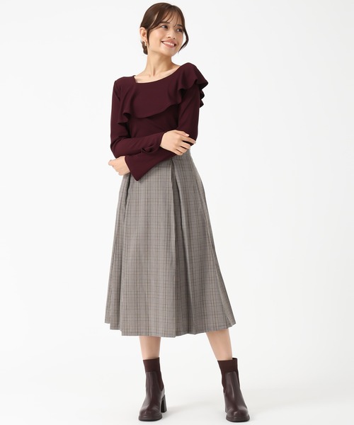 MISCH MASCH（ミッシュマッシュ）の「WEB限定 フリルカットソー（Tシャツ/カットソー・レディース・ブラック/ワイン/ピンク・ﾌﾘ-）」の21枚目の写真