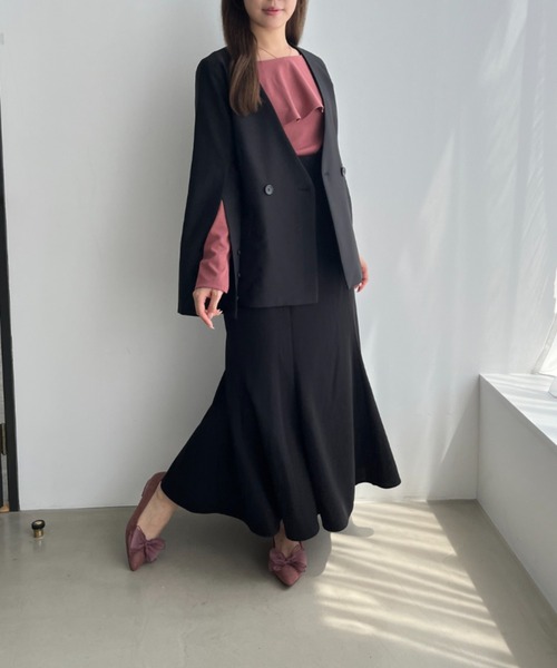 MISCH MASCH（ミッシュマッシュ）の「WEB限定 フリルカットソー（Tシャツ/カットソー・レディース・ブラック/ワイン/ピンク・ﾌﾘ-）」の11枚目の写真