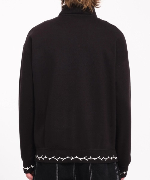 VOLCOM(ボルコム)の「【VOLCOM/ボルコム】MOCKLOV CREW /モックネックロゴワンポイントリブデザインハーフジップスウェット(スウェット・メンズ・ホワイト/ブラック・MEDIUM/LARGE)」の6枚目の写真