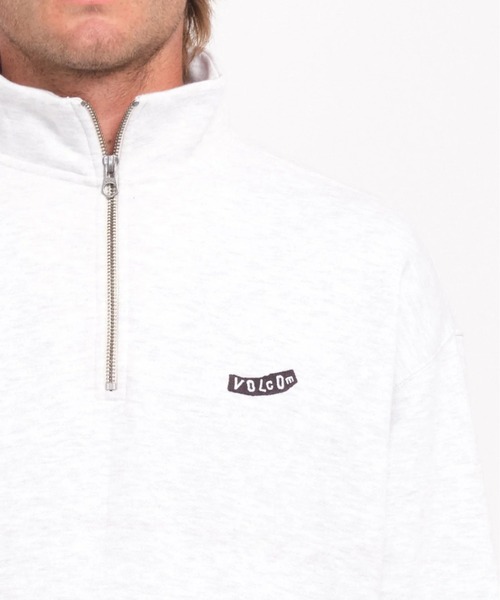 VOLCOM(ボルコム)の「【VOLCOM/ボルコム】MOCKLOV CREW /モックネックロゴワンポイントリブデザインハーフジップスウェット(スウェット・メンズ・ホワイト/ブラック・MEDIUM/LARGE)」の3枚目の写真