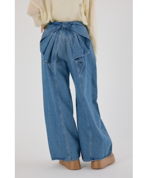 RODEO CROWNS WIDE BOWL（ロデオクラウンズワイドボウル）の「ビッグリボンデニムパンツ（デニムパンツ・レディース・オフホワイト/ブルー/ワンウォッシュ・SMALL/MEDIUM）」の4枚目の写真