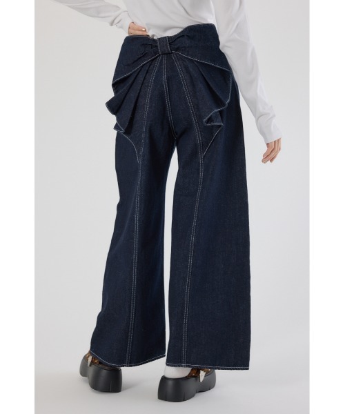 RODEO CROWNS WIDE BOWL（ロデオクラウンズワイドボウル）の「ビッグリボンデニムパンツ（デニムパンツ・レディース・オフホワイト/ブルー/ワンウォッシュ・SMALL/MEDIUM）」の10枚目の写真