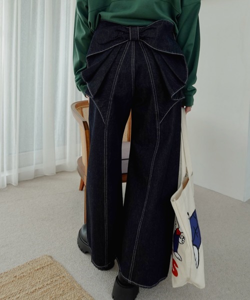 ビッグリボンデニムパンツ（デニムパンツ）｜RODEO CROWNS WIDE
