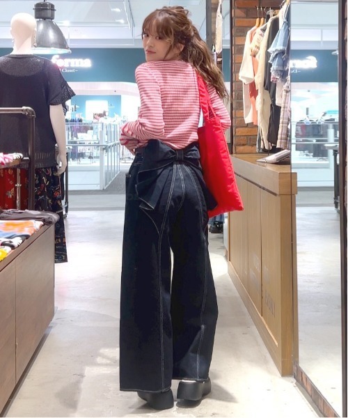 ビッグリボンデニムパンツ（デニムパンツ）｜RODEO CROWNS WIDE