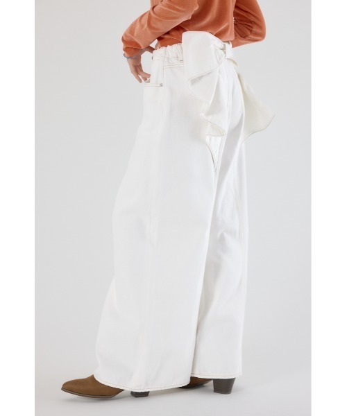 RODEO CROWNS WIDE BOWL（ロデオクラウンズワイドボウル）の「ビッグリボンデニムパンツ（デニムパンツ・レディース・オフホワイト/ブルー/ワンウォッシュ・SMALL/MEDIUM）」の12枚目の写真