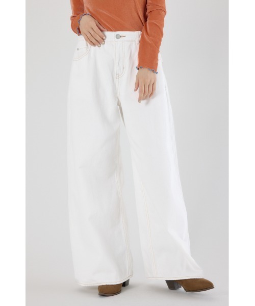 RODEO CROWNS WIDE BOWL（ロデオクラウンズワイドボウル）の「ビッグリボンデニムパンツ（デニムパンツ・レディース・オフホワイト/ブルー/ワンウォッシュ・SMALL/MEDIUM）」の13枚目の写真