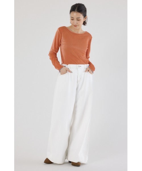 RODEO CROWNS WIDE BOWL（ロデオクラウンズワイドボウル）の「ビッグリボンデニムパンツ（デニムパンツ・レディース・オフホワイト/ブルー/ワンウォッシュ・SMALL/MEDIUM）」の15枚目の写真