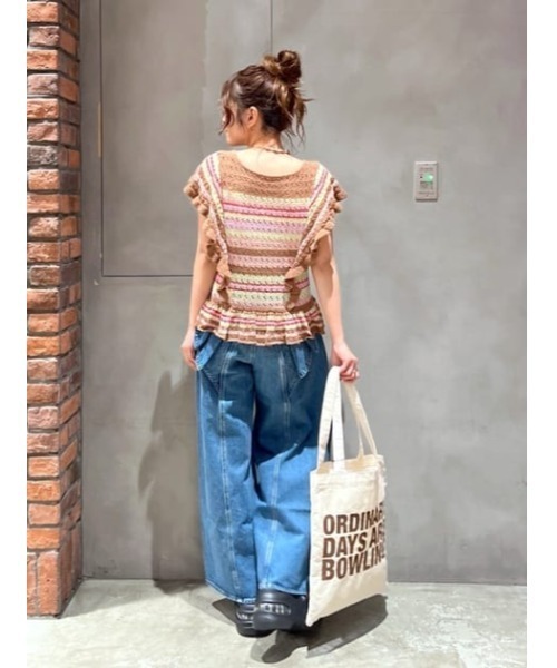 ロデオクラウンズ ビックリボンデニムパンツ 新品タグ付き ビッグリボンデニムパンツ（デニムパンツ）｜RODEO CROWNS WIDE