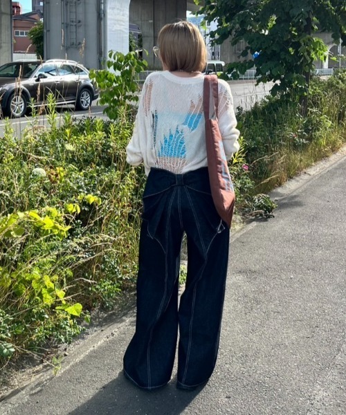 ビッグリボンデニムパンツ（デニムパンツ）｜RODEO CROWNS WIDE