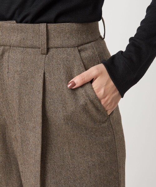 セール】［size SHORT/TALLあり］ホームスパン ストレート パンツ