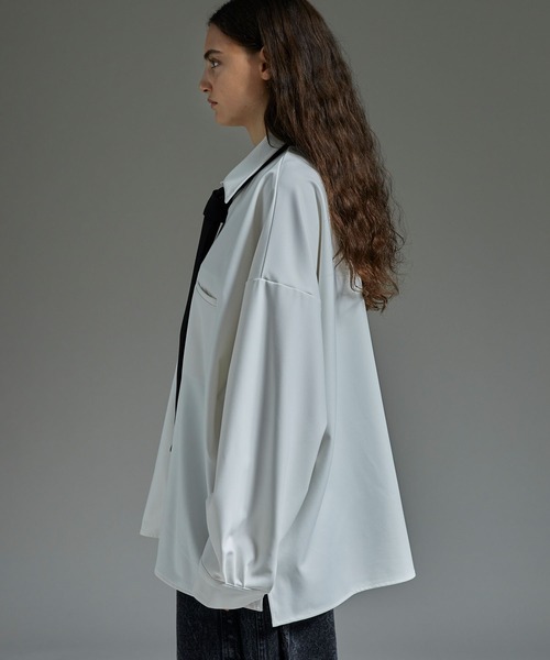 cussil（クシル）の「【cussil/クシル】ヘビードレープロングネクタイ（ネクタイ・メンズ・ブラック・L/M）」の5枚目の写真