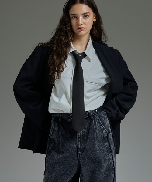 cussil（クシル）の「【cussil/クシル】ヘビードレープロングネクタイ（ネクタイ・メンズ・ブラック・L/M）」の11枚目の写真