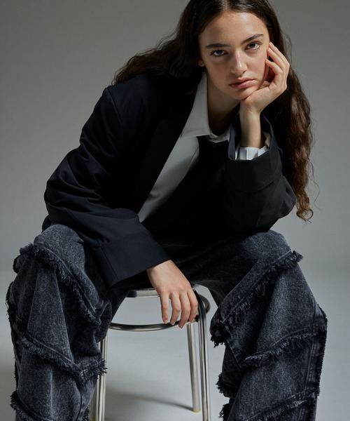 cussil（クシル）の「【cussil/クシル】ヘビードレープロングネクタイ（ネクタイ・メンズ・ブラック・L/M）」の13枚目の写真