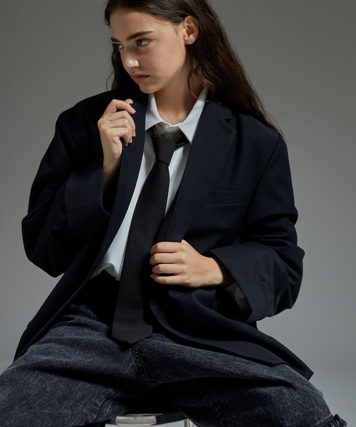 cussil（クシル）の「【cussil/クシル】ヘビードレープロングネクタイ（ネクタイ・メンズ・ブラック・L/M）」の17枚目の写真