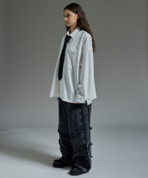 cussil（クシル）の「【cussil/クシル】ヘビードレープロングネクタイ（ネクタイ・メンズ・ブラック・L/M）」の16枚目の写真