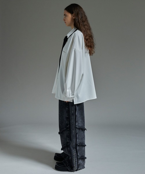 cussil（クシル）の「【cussil/クシル】ヘビードレープロングネクタイ（ネクタイ・メンズ・ブラック・L/M）」の14枚目の写真