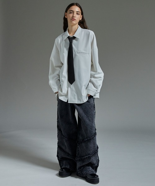 cussil（クシル）の「【cussil/クシル】ヘビードレープロングネクタイ（ネクタイ・メンズ・ブラック・L/M）」の19枚目の写真