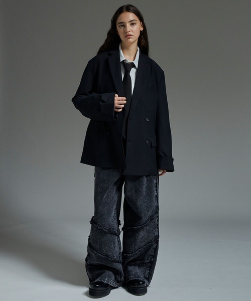 cussil（クシル）の「【cussil/クシル】ヘビードレープロングネクタイ（ネクタイ・メンズ・ブラック・L/M）」の22枚目の写真