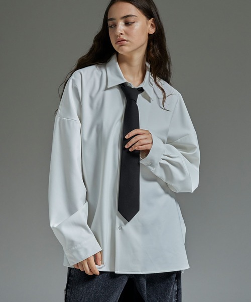 cussil（クシル）の「【cussil/クシル】ヘビードレープロングネクタイ（ネクタイ・メンズ・ブラック・L/M）」の6枚目の写真