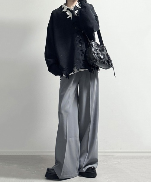 cussil（クシル）の「【cussil/クシル】ヘビードレープロングネクタイ（ネクタイ・メンズ・ブラック・L/M）」の3枚目の写真