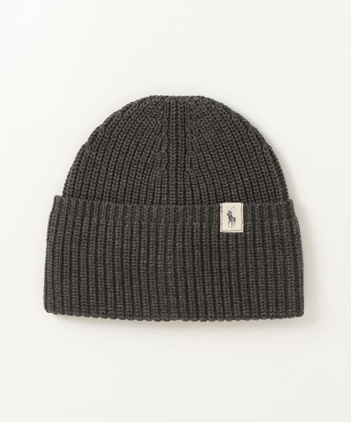 POLO RALPH LAUREN CHILDRENSWEAR(ポロ ラルフ ローレン チルドレンズウェア)の「リブ コットン ハット(ニットキャップ/ビーニー・キッズ・グレー系・S/M/L/XL)」の4枚目の写真