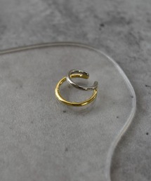 LA MUe（ラミュー）の「【LA MUE】ゴールド×シルバー ミックスカラー フープイヤカフ（イヤーカフ）」