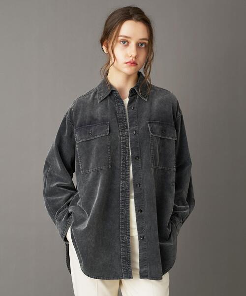 DRESSTERIOR(ドレステリア)の「【洗える/抜け感】コーデュロイガーメントダイシャツ(シャツ/ブラウス・レディース・ダークグレー/ブラウン系・38/36/34)」の8枚目の写真