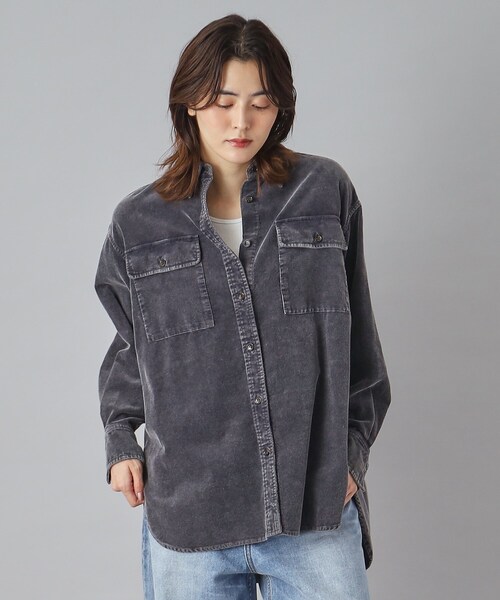 DRESSTERIOR(ドレステリア)の「【洗える/抜け感】コーデュロイガーメントダイシャツ(シャツ/ブラウス・レディース・ダークグレー/ブラウン系・38/36/34)」の15枚目の写真