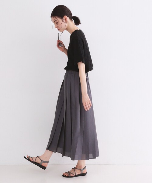 OPAQUE.CLIP(オペークドットクリップ)の「ふくれジャカードトップス【洗濯機洗い可】(Tシャツ/カットソー・レディース・ブラック/ベージュ/パープル/ホワイト・38/40)」の14枚目の写真
