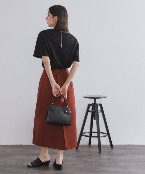 OPAQUE.CLIP(オペークドットクリップ)の「ふくれジャカードトップス【洗濯機洗い可】(Tシャツ/カットソー・レディース・ブラック/ベージュ/パープル/ホワイト・38/40)」の17枚目の写真