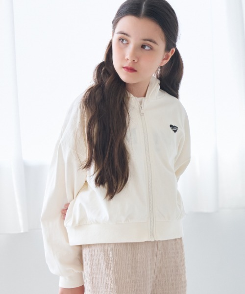 coca（coca）（コカ）の「キッズ　クマみみジップアップパーカー（パーカー・キッズ・ホワイト/ベージュ・150/140/130/120）」の7枚目の写真