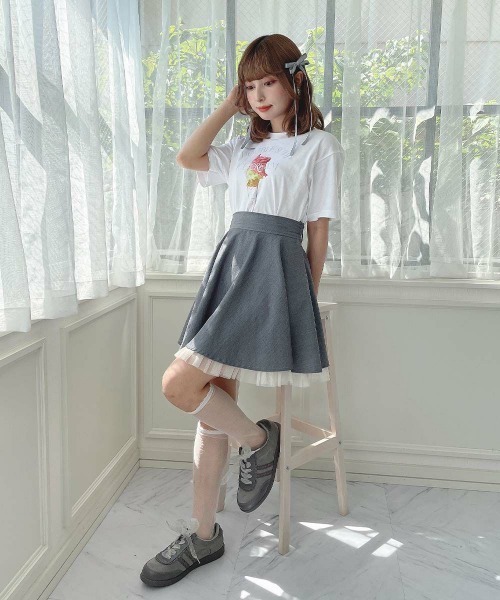 F i.n.t（フィント）の「ダブルジェラートプリントTシャツ/SweetsCollection（Tシャツ/カットソー・レディース・ホワイト・FREE）」の2枚目の写真