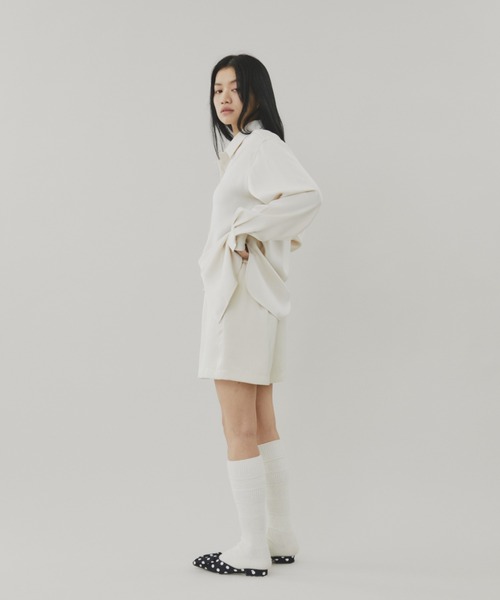 FUULLY STUDIO(フーリィーステューディオ)の「サテンショートパンツ/セットアップ(その他パンツ・レディース・ブラウン/チャコールグレー/ライトグリーン/アイボリー・FREE)」の18枚目の写真