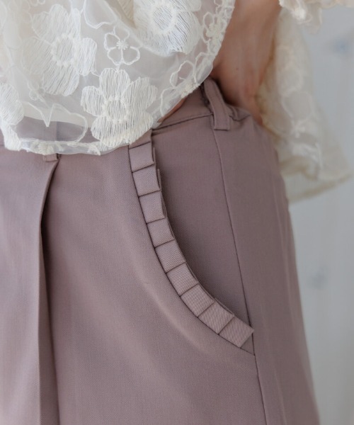 flower（フラワー）の「スモーキータックパンツ2（その他パンツ・レディース・ピンク/アイボリー・FREE）」の9枚目の写真