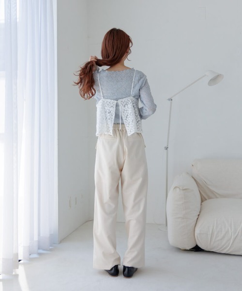 flower（フラワー）の「スモーキータックパンツ2（その他パンツ・レディース・ピンク/アイボリー・FREE）」の15枚目の写真