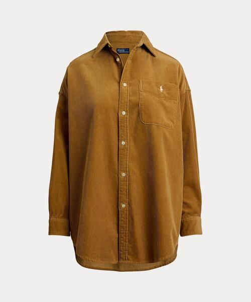 週末セールPOLOポロラルフローレンビッグコットンコーデュロイシャツ ビッグ コットン コーデュロイ シャツ（シャツ/ブラウス）｜POLO RALPH