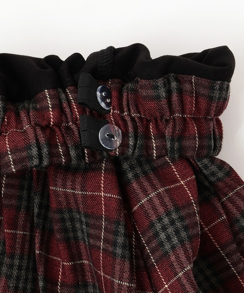 pom ponette junior(ポンポネットジュニア)の「ボタンプリーツスカパン(スカート・キッズ・レッド/ベージュ/グレー・S:140cm/L:160cm/M:150cm/LL(165cm))」の7枚目の写真