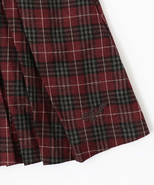 pom ponette junior(ポンポネットジュニア)の「ボタンプリーツスカパン(スカート・キッズ・レッド/ベージュ/グレー・S:140cm/L:160cm/M:150cm/LL(165cm))」の8枚目の写真