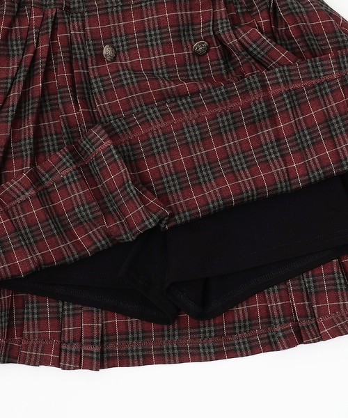 pom ponette junior(ポンポネットジュニア)の「ボタンプリーツスカパン(スカート・キッズ・レッド/ベージュ/グレー・S:140cm/L:160cm/M:150cm/LL(165cm))」の9枚目の写真