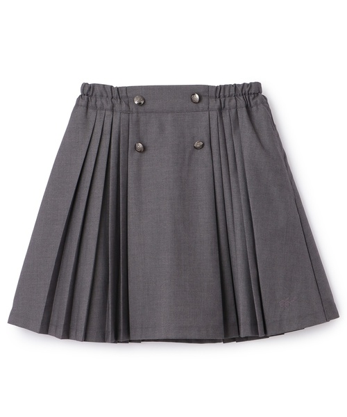 pom ponette junior(ポンポネットジュニア)の「ボタンプリーツスカパン(スカート・キッズ・レッド/ベージュ/グレー・S:140cm/L:160cm/M:150cm/LL(165cm))」の14枚目の写真