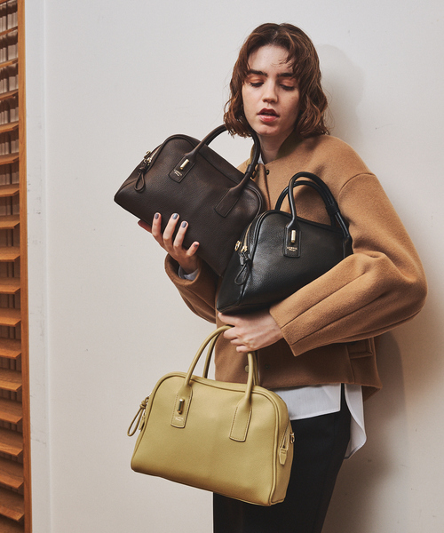 LOWELL things（ロウェル　シングス）の「Jaunt/レザー2WAYボストン（ボストンバッグ・レディース・イエロー/ブラウン/ブラック・フリー）」の4枚目の写真