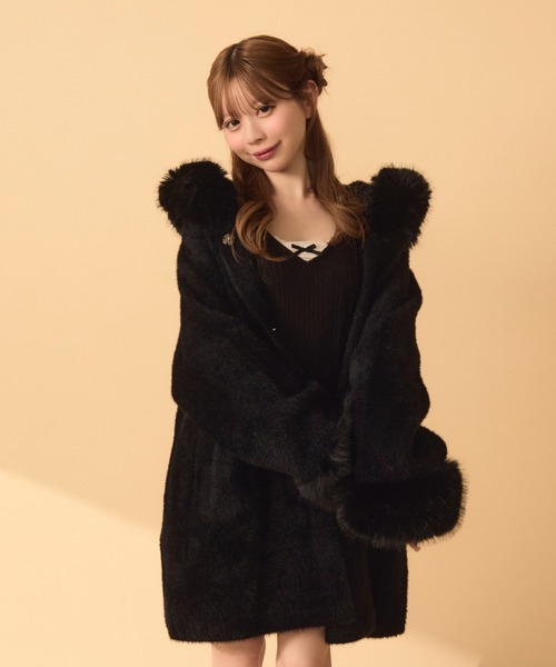 secret agents ファー付きロングコート secret agents ファー付きロングコート secret agents ファー