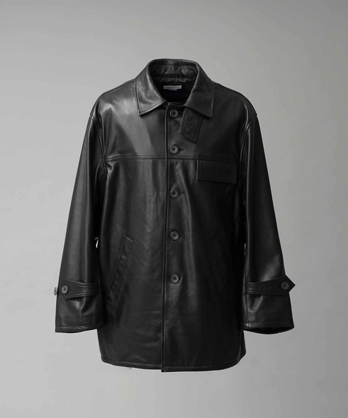 UNISEX》Sheep Leather Car Coat/シープレザーカーコート