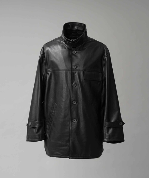 UNISEX》Sheep Leather Car Coat/シープレザーカーコート